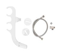 Siège de toilette bidet ultra fin, double buse, autonettoyant, pour le lavage des fesses des femmes, raccord en T de 3/8 po, matériau ABS, poids de 672 g, rondelle de tuyau,