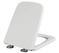 Siège De Toilette Carré Blanc, Couvercle De Toilette Silencieux À Fermeture Douce Avec Charnière De Fixation Supérieure, Dégagement Rapide, Abattant De WC Antidérapant En PP, 04A - 35.5 x 45cm