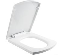 Siège de toilette carré standard de rechange avec couvercle à fermeture amortie, couvercle supérieur en plastique PP épais pour une installation facile (Square365#)
