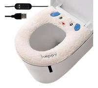 Siège de Toilette Chauffant - Avec Réglage De Température Minuterie Et Lavable,Réchauffeur De Sièges De WC Chauffants Pour Salle De Bain,Pour Maison Hôtel Appartement Dortoir Ferme Camping-Car