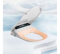 Siège de Toilette Chauffé Intelligent ， Buzle en Acier Inoxydable Autonome Pression D'eau Réglable Réglable Location À Fermeture Lente ， Vortex Lavage Électronique du Séchoir À Air Chaud Chauffé