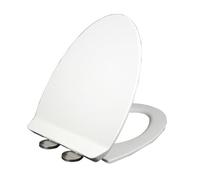 Siège de toilette commercial à façade fermée avec fermeture lente | Couvercle de siège de toilette universel en forme de V, facile à installer et à nettoyer for les salles de bains