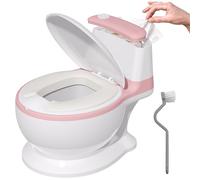 Siège de toilette d'apprentissage de la propreté pour tout-petits, pot de bébé pour garçons et filles, pot de toilette réaliste avec lingettes de rangement, protection anti-éclaboussures, bol amovible