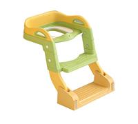 Siège de toilette d'apprentissage de la propreté, toilettes d'apprentissage de la propreté pliables pour tout-petits avec escabeau, échelle et poignée, chaise de pot pour enfants (Vert clair)