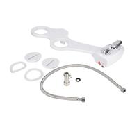Siège de toilette de bidet mécanique non électrique, fixation de pulvérisation d'eau douce réglable avec buse autonettoyante pour adultes, enfants, personnes âgées, céramique,
