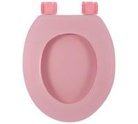 Siège de Toilette de O en Écume Rose, Fermeture Silencieuse | Support Chaud à Haute Résilience, pour Salle de Bain Maison ou Hôtel, Style Ancien Modernisé