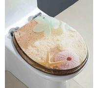 siège de toilette doux fermé, Abattant WC en résine transparente à fermeture lente, compatible avec les toilettes en U/V/O, 34 x 42 cm(G Style)