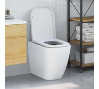 vidaXL Siège de toilette à déclenchement rapide avec fermeture douce Duroplast Noir