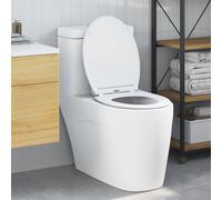 vidaXL Siège de toilette à libération rapide – Fermeture douce Duroplast Anthracite
