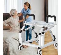 Siège de toilette électrique avec poignées, chaise de toilette mobile pour personnes âgées et handicapées, capacité de 100 kg, batterie rechargeable, design sûr et confortable