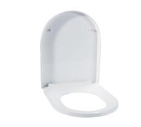 Siège de toilette en forme de O & D avec siège enfant, siège d'apprentissage de la propreté familial, fermeture douce, libération rapide, matériau PP, pour adultes et enfants (blanc, forme en D pour