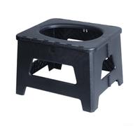 Siège de Toilette Portable Plastique Léger Compact(Large Black) | Charge pour statique 100kg, plastique , structure stable, usage adulte, marron