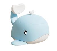 Siège de toilette portable pour enfant avec bol amovible en forme de baleine léger pour voyage, utilisation à la maison, siège d'entraînement compact pour bébé