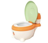 Siège de toilette portatif pour enfant en bas âge avec coussin en PU épaissi, siège de toilette confortable pour bébé, garçons et filles(Blanc)