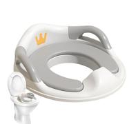 Siège de toilette pour enfant avec poignée, pot d'entraînement, siège rembourré, adaptateur de toilette confortable, entraîneur portable pour le camping, les voyages, la piscine à la maison