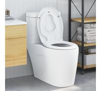 Siège de toilette pour famille vidaXL avec siège enfant Démontage rapide en Duroplast