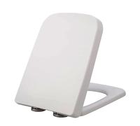 Siège de toilette rectangulaire, Carré Lunette WC 34.5 * 45cm, lunette toilettes wc matériau PP, blanc, à dégagement rapide
