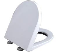Siège de toilette rectangulaire en forme de V, silencieux et facile à installer pour la plupart des toilettes, cadeau préféré V-01A, blanc, F-03A