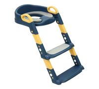 Siège de toilette réglable, avec escalier, échelle de toilette pliable, pédales antidérapantes et poignée de sécurité pour une assise stable, hauteur réglable sur 6 niveaux, compatible avec les