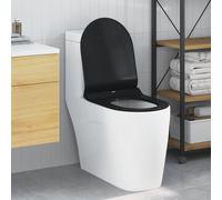 vidaXL Siège de toilette Réglable Noir 50 x 36,5 x 5 cm Polypropylène