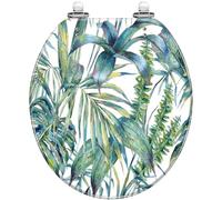 Siège de Toilette Rond en écailles de Poisson Bleu Cool, Texture sirène, carrelage sans Couture, Peau de Poisson, Couvercle de Toilette en résine Marine, Fermeture silencieuse, charnières à dégagemen