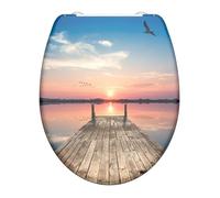 Schuette Abattant WC Sunset Sky 82378 – Duroplast, abaissement auto, détachable, compatible cuvettes