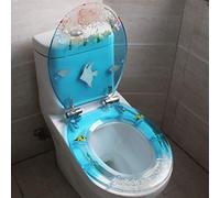 Siège de toilette Sea Fish - Abattant de WC avec résine urée formaldéhyde lente et ultra résistant - Forme solide U/V/O