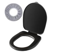 Siège de toilette seau avec couvercle, charge 100 kg, siège de toilette camping en plastique étanche avec housse souple, couvercle portable pour longs voyages, randonnée, intérieur extérieur