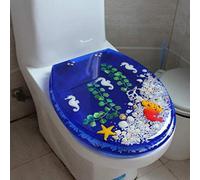 Siège de Toilette Standard en résine colorée avec façade Ronde et Couvercle à Fermeture Lente