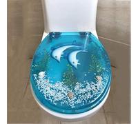 Siège de Toilette Standard en résine colorée avec façade Ronde et Couvercle à Fermeture Lente