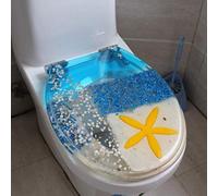 Siège de Toilette Standard en résine colorée avec façade Ronde et Couvercle à Fermeture Lente
