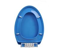 Siège de toilette, Support supérieur à fermeture lente en forme de V Facile nettoyer et installer Expérience salle bain hygiénique confortable(Blue)