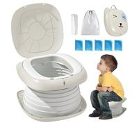 Siège de Toilette, Toilettes pour Enfants, Toilettes Pliantes, Pliante Toilettes, Siège de Toilette pour Enfants, Toilettes Portables, Pot Pliant de Voyage Portable, Siège Toilette Pliable (Gris)