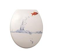 Siège de toilette U/V/o Coudre de toilette de pression de forme avec couvercle de siège de toilette à la famille fixe lente