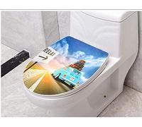 Siège de toilette v/u/o Forme Compatible Silaire de toilette avec couvercle de toilette monté sur la charnière à charnière à charnière