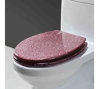 Siège de toilettes à fermeture douce, Abattant WC en résine multicolore 42x36cm(Style 3)