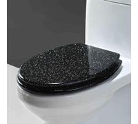 Siège de toilettes à fermeture douce, Abattant WC en résine multicolore 42x36cm(Style 4)