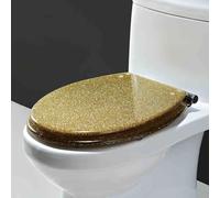 Siège de toilettes à fermeture douce, Abattant WC en résine multicolore 42x36cm(Style 6)