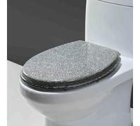 Siège de toilettes à fermeture douce, Abattant WC en résine multicolore 42x36cm(Style 8)