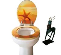 Siège de toilettes, Couvercle de siège toilette à charnière réglable, couvercle salle bain épais dégagement rapide for toilettes en forme V/U/O