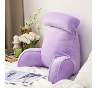 Siège de toilettes, Extra Large avec Support de cou/bras mousse à mémoire forme déchiquetée remplie, idéal for le soutien du dos, lit, les jeux, la lecture(Lavender Purple)