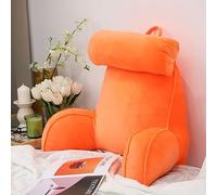 Siège de toilettes, Extra Large avec Support de cou/bras mousse à mémoire forme déchiquetée remplie, idéal for le soutien du dos, lit, les jeux, la lecture(Orange)