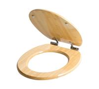 Siège de Toilettes Scandinave en Bambou 42 x 35 cm Accessoire Salle de Bain Espacement des Trous 16 cm Marron Clair Cuareim