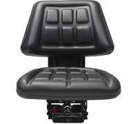 Siège de tracteur - vidaXL - Noir - PVC - Acier - Suspension réglable