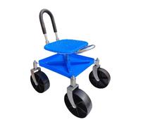 Siège de travail pour tabouret de jardin - Siège roulant à hauteur réglable | Chaise de jardin pliante - Acier galvanisé PP 5 500 g Supporte 150 kg avec plateau à outils et pivot à 360 degrés pour le