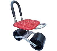 Siège de travail roulant à hauteur réglable avec roues pivotantes à 360 degrés pour jardinage en plein air et tâches de désherbage