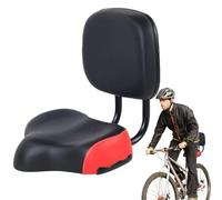 Siège de vélo avec dossier - Selle de vélo | Siège de vélo confortable | Selle large ergonomique, coussin doux en cuir synthétique absorbant les chocs, accessoires de cyclisme pour exercices de