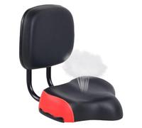 Siège de vélo avec dossier - Siège de vélo confortable | Selle large ergonomique en cuir synthétique doux | Accessoires de cyclisme absorbant les chocs pour les exercices de montagne sur route