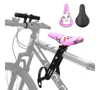 Siège de vélo VTT enfant monté sur le devant pour enfants de 2 3 4 5 ans selle de vélo de montagne ultralégère de sécurité douce avec pièces de main courante new black set
