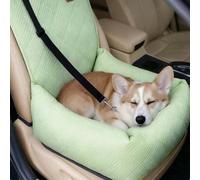 Siège de voiture 2 en 1 pour chien, super doux, avec harnais de retenue pour chiens de petite et moyenne taille, chats, chiots, chats, voyages, camping, courses (vert)